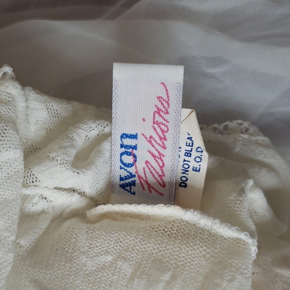 Avon Fashions Vintage Sheer Lace Lingerie Nightgown Sz S - Picture 6 of 8